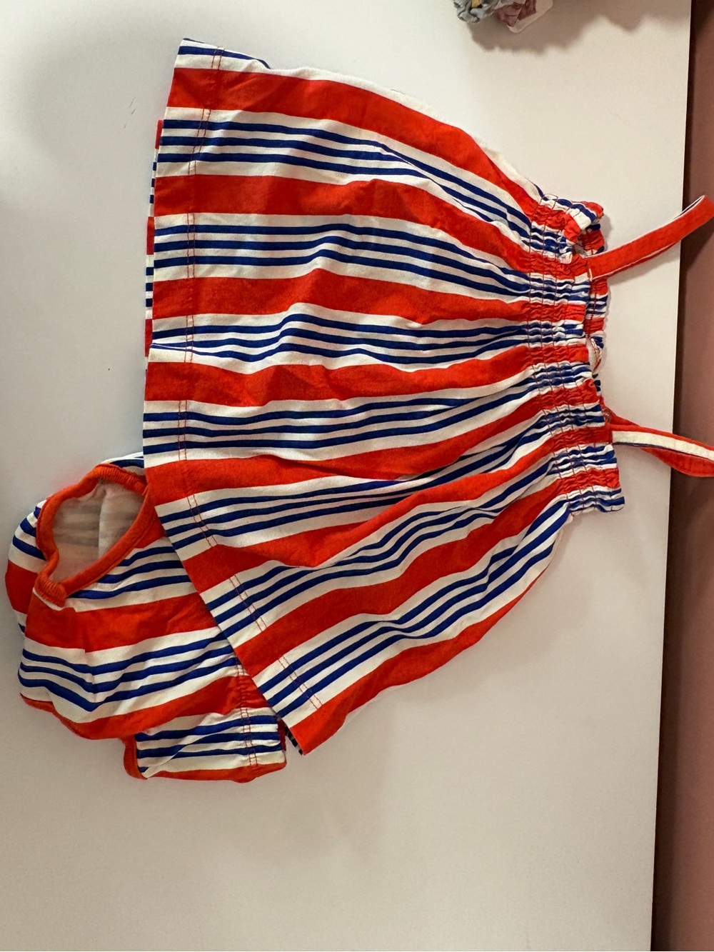 Hanna Andersson Red, White & Blue Striped Dress with Bloomers